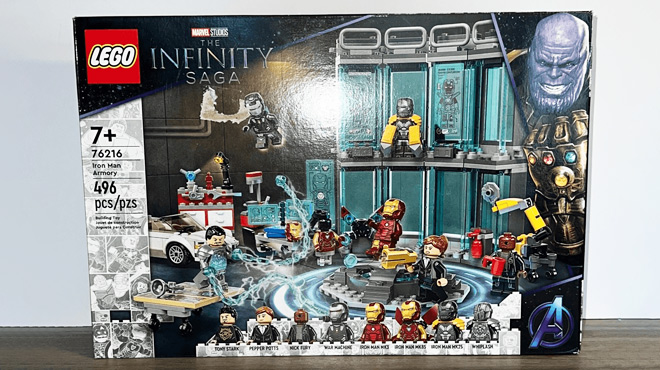 LEGO Marvel Iron Man Armory 496 Piece Set Box