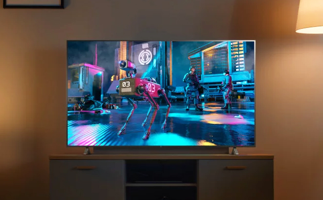 LG 55 Inch 4K UHD webOS Smart TV in a Room