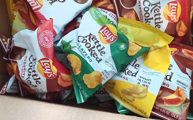 Lays Kettle Cooked Potato Chips 40 count Variety Pack