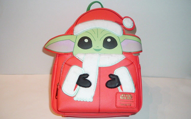 Loungefly Star Wars The Mandalorian Grogu Santa Mini Backpack