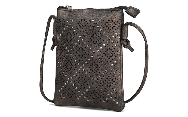 MKF Black Studded Leysha Crossbody Bag
