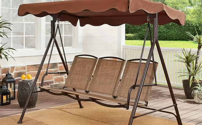 Mainstays Canopy Steel Porch Swing