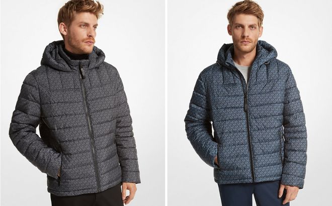 Man is Wearing Michael Kors Logo Print Quilted Puffer Jacket Man is Wearing Michael Kors Logo Print Quilted Puffer Jacket