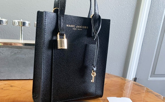 Marc Jacobs Micro Leather Tote in Black Color