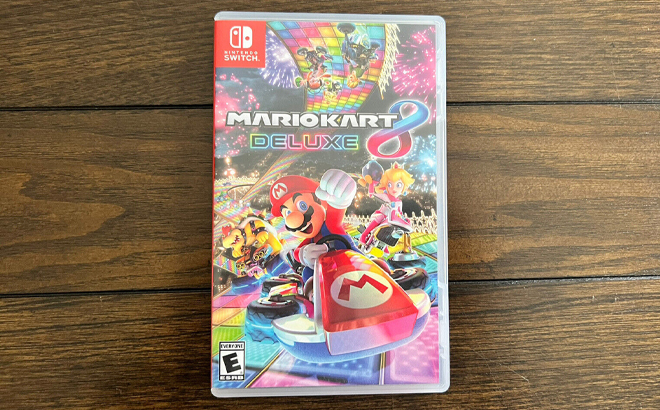 Mario Kart 8 Deluxe for Nintendo Switch on a Table