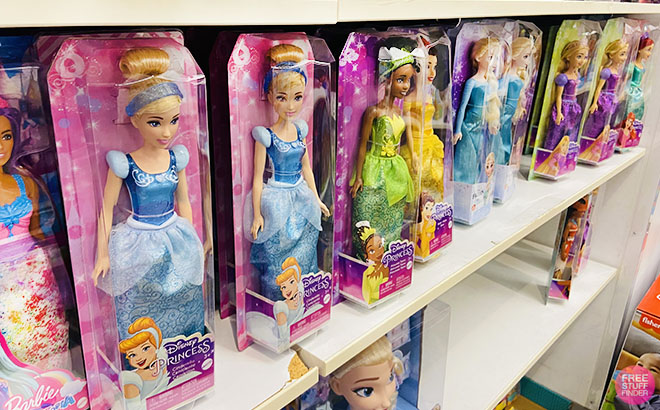 Mattel Disney Princess Dolls on the shelves