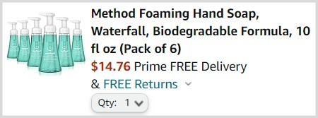 Method Hand Soap Checkout