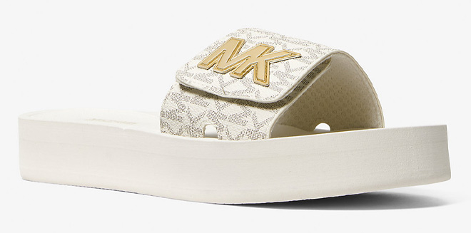 Michael Kors Logo Platform Slide Sandal