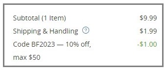 Mini Armand Order Summary