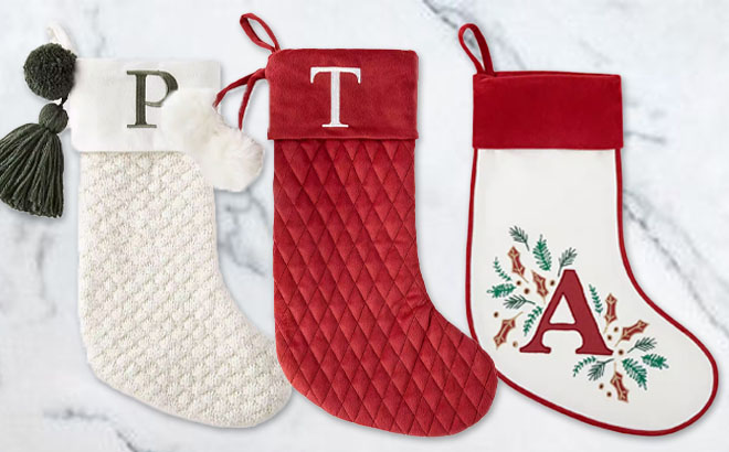 Monogram Christmas Stockings Monogram Christmas Stockings
