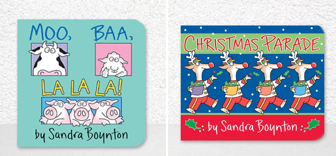 Moo Baa La La La Board Book and Christmas Parade Board Book