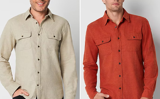 Mutual Weave Mens Regular Fit Long Sleeve Flannel Shirt