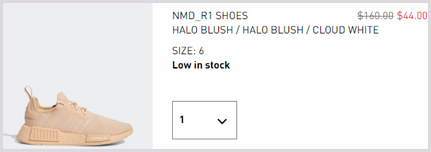 NMD R1 Shoes in Halo Blush Color NMD R1 Shoes in Halo Blush Color