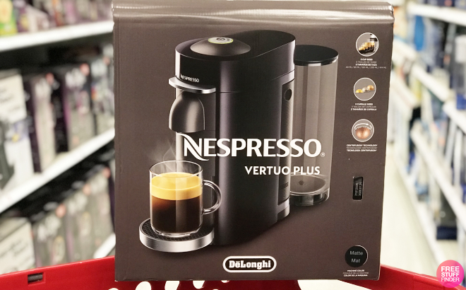 Nespresso VertuoPlus Coffee Maker on Cart