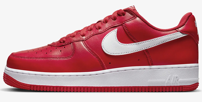 Nike Air Force 1 Low Retro Mens Shoes in University Red