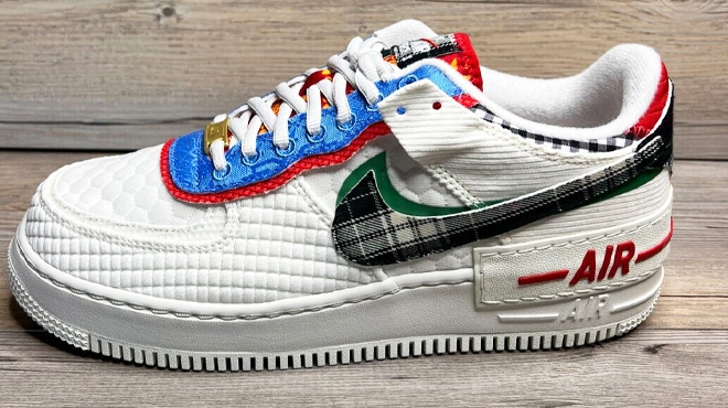 Nike Air Force 1 Shadow Womens Shoes in University Blue Multi Color