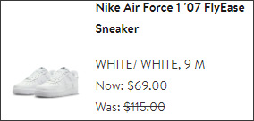 Nike Air Force at Checkout
