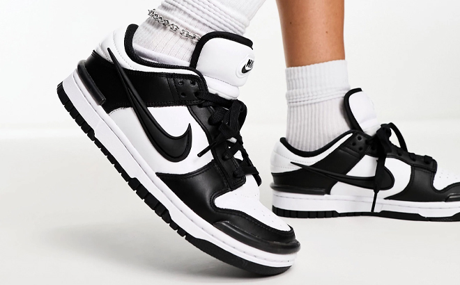Nike Dunk Low Sneakers in black iridescent