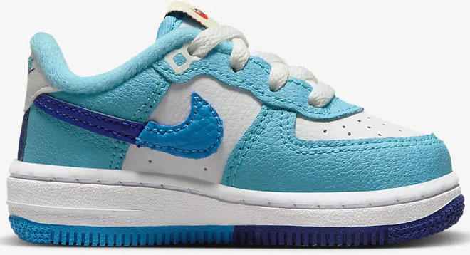 Nike Force 1 LV8 2 Toddler Shoes on a Gray Background