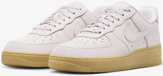 Nike Womens Air Force 1 07 Premium Shoes Pearl Pink Color