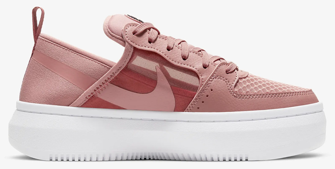 Nike Womens Court Vision Alta Shoes in Rust Pink