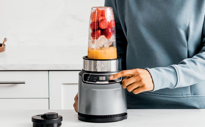 Ninja Nutri Pro Compact Personal Blender on a Kitchen Countertop