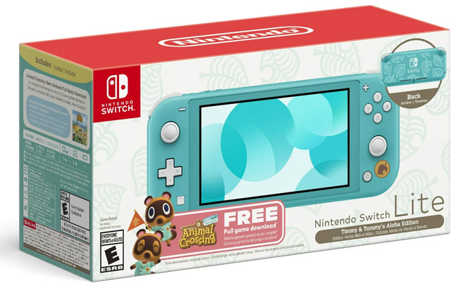 Nintendo Switch Lite Animal Crossing Bundle in Original Packaging