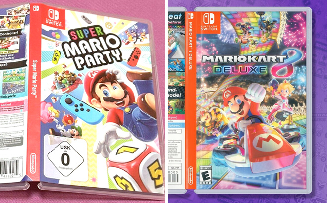 Nintendo Switch Super Mario Party and Mario Kart 8 Deluxe