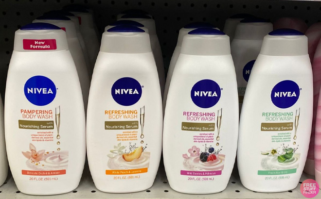 Nivea Refreshing Body Wash Overview Vertica on Shelf at CVS