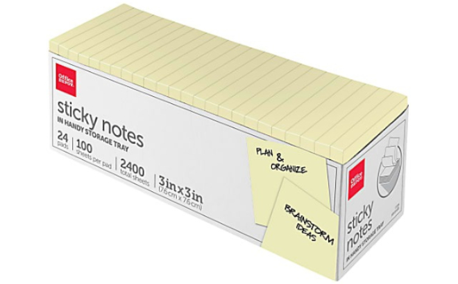 Office Depot Yellow Sticky Notes 24 Pack
