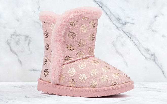 Olivia Miller Girls Snow Days Boots Pink Color