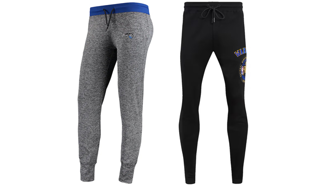 Orlando Magic Fanatics Branded Womens Static Joggers and Golden State Warriors Pro Standard 2022 NBA Finals Champions French Terry Patch Joggers