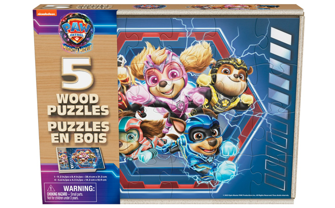 PAW Patrol The Mighty Movie 5 Wood Puzzles 24pc