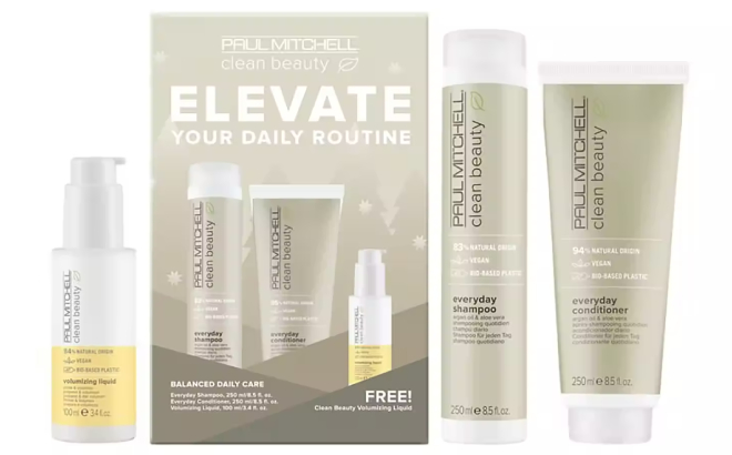 Paul Mitchell Clean Beauty Elevate Routine 3 Piece Gift Set