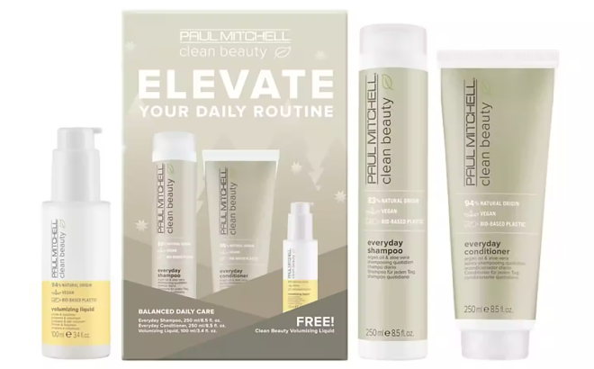 Paul Mitchell Clean Beauty Elevate Routine 3 Piece Gift Set Paul Mitchell Clean Beauty Elevate Routine 3 Piece Gift Set