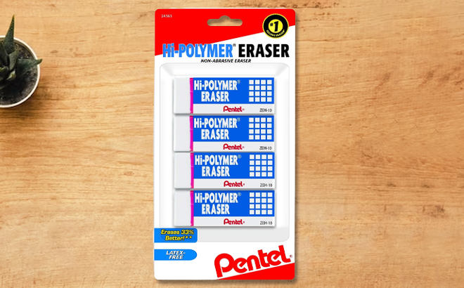 Pentel Hi Polymer Erasers White