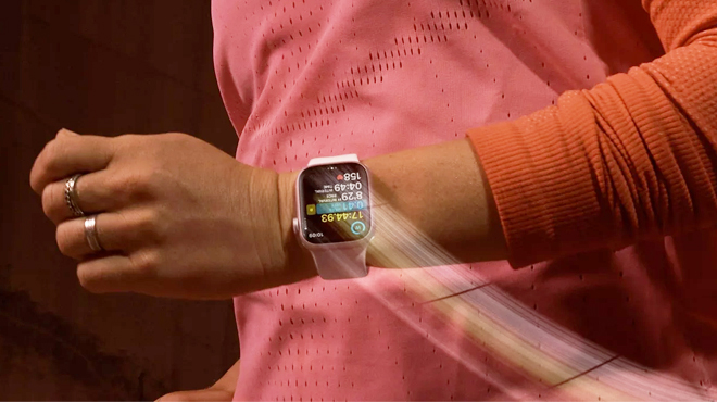 Person Wearing the Apple Watch Series 9 in Pink