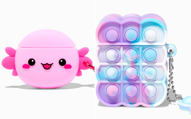 Pink Axolotl Silicone Earbud AirPods Case Cover