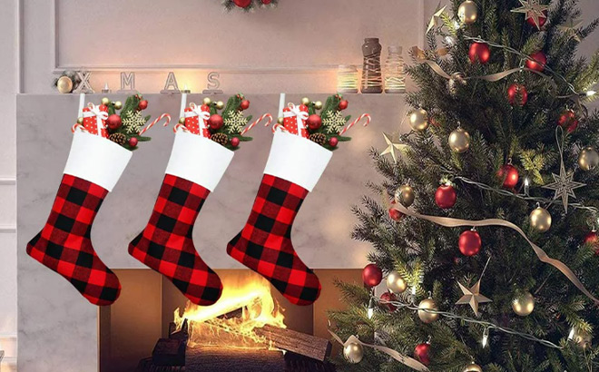 Plaid Christmas Stockings