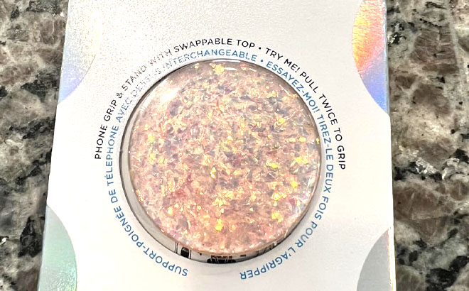 PopSockets Glitter Phone Grip Confetti White Color