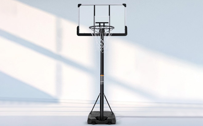 Portable Basketball Hoop System in a Room
