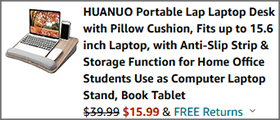 Portable Lap Laptop Desk Checkout Page Screenshot