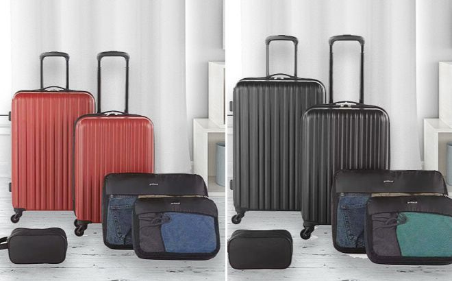 Protocol Sarasota Hardside 5 Piece Luggage Set in Two Colors