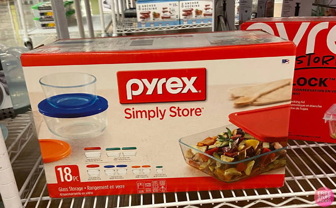 Pyrex Simply Store 18 Piece Glass Storage on Shelf at JCPenny