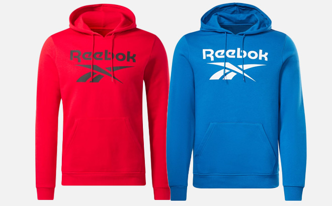 Reebok Identity Fleece Stacked Logo Pullover Hoodie 1
