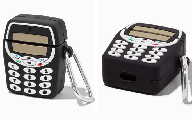 Retro Cellphone Silicone Earbud Case Cover