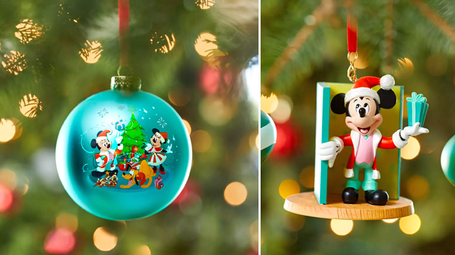 Santa Mickey Christmas Ornaments