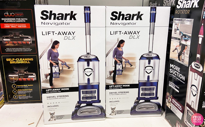 Shark Navigator Lift Away Deluxe Vacuum on Store Shelf