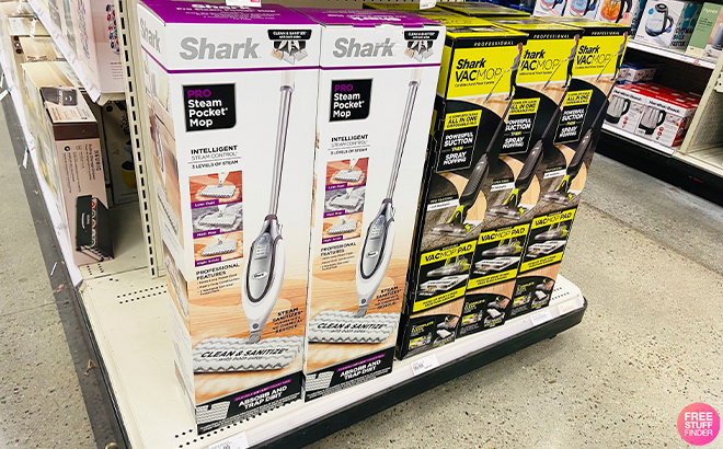 Shark Professional Steam Pocket Mop on a Shelft at Target
