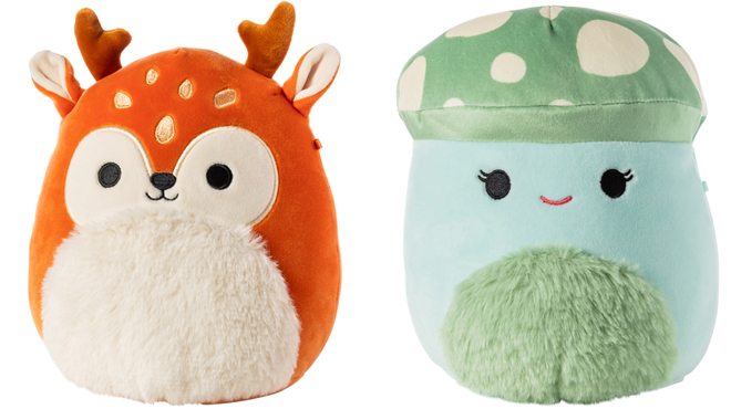 Squishmallows Cottagecore Squad Wellesley the Deer and Bo Lynn the Mushroom